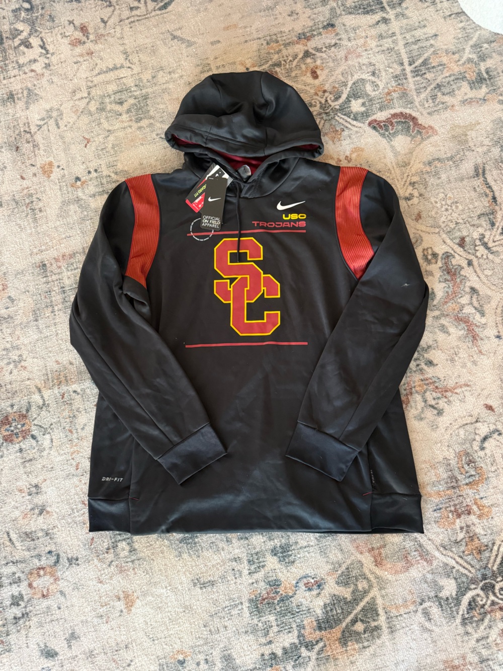 Nike Black USC Trojans Pullover with Cardinal and Gold Logo